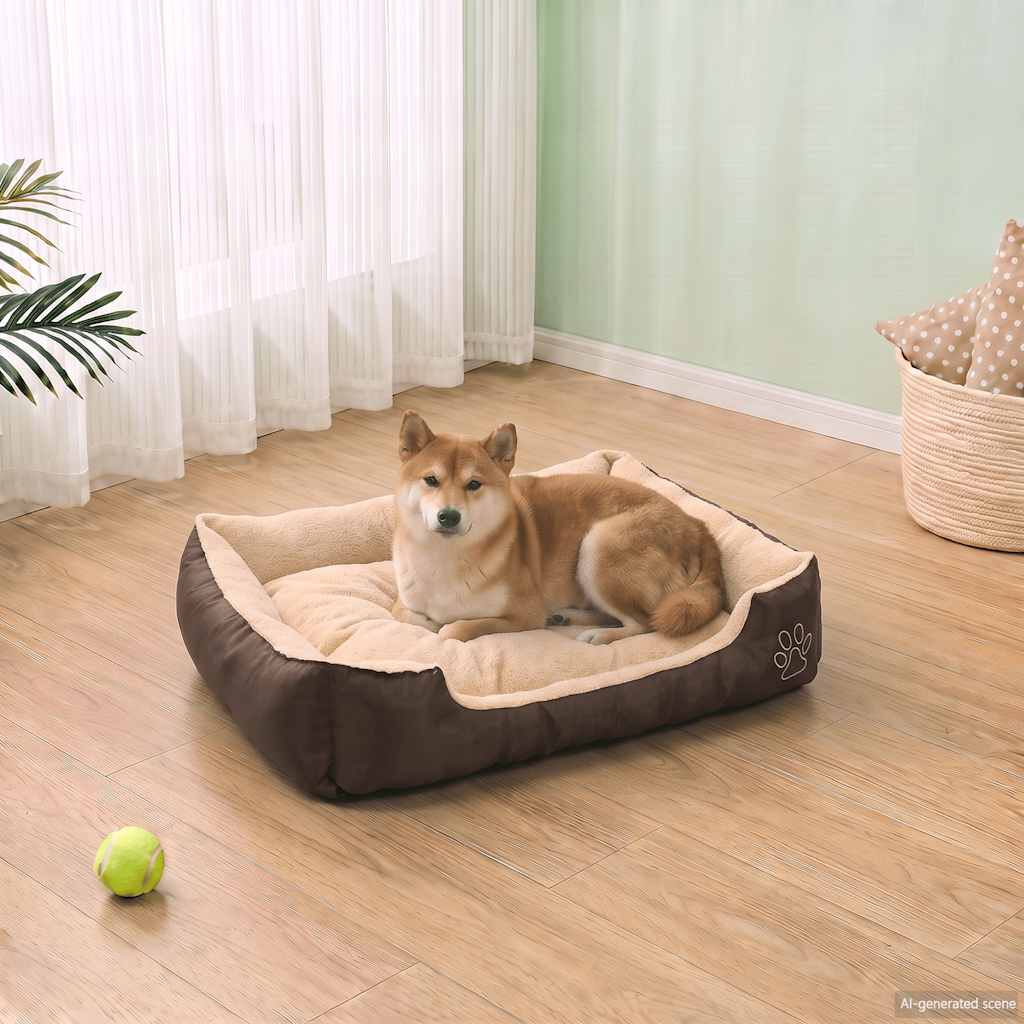 Lit Pour Chiens Beige Et