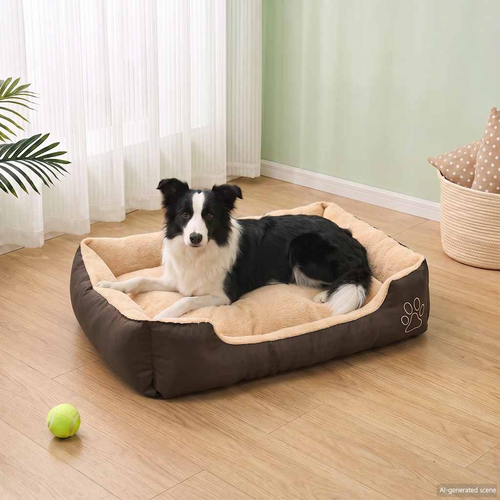 Lit Pour Chiens Beige Et