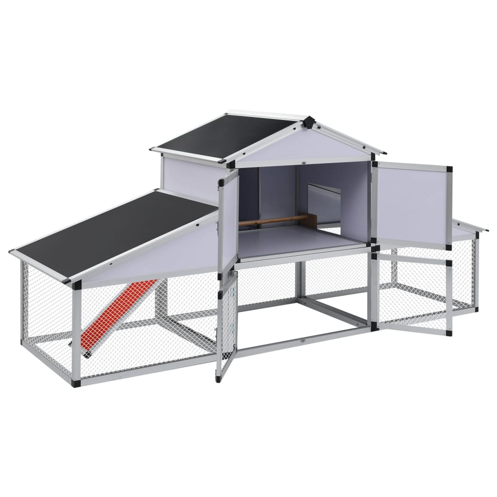Poulailler Avec Rampes Et Nichoir Aluminium