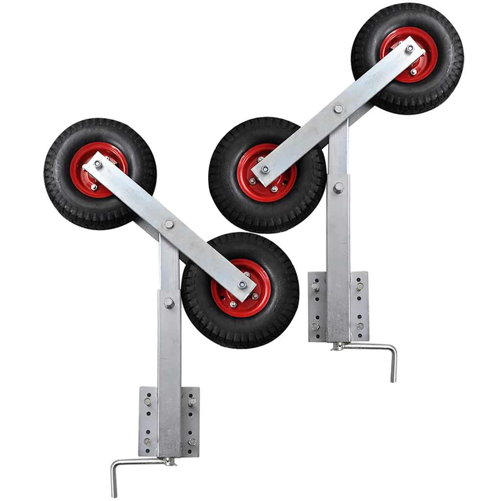 Set De 2 Supports À Double Roue Inclinable Remorque À Bateau