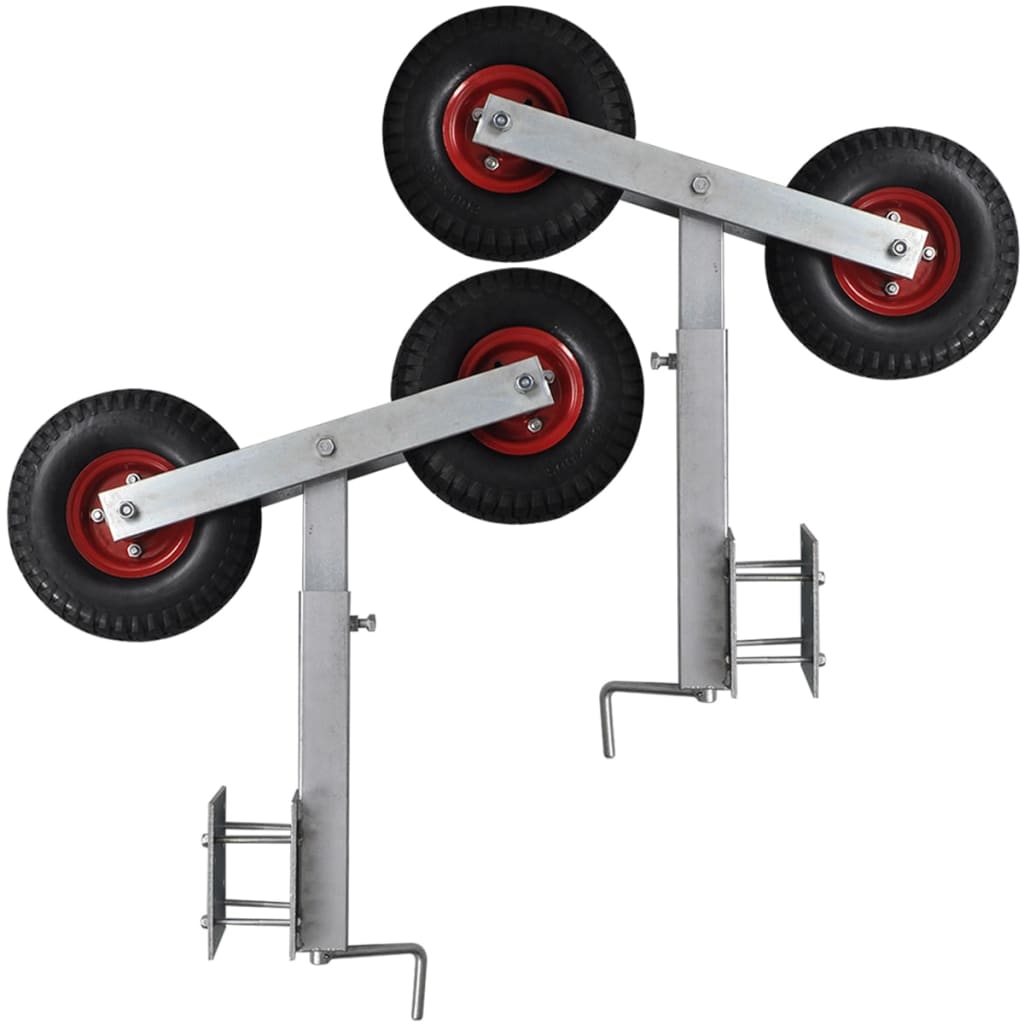 Set De 2 Supports À Double Roue Inclinable Remorque À Bateau