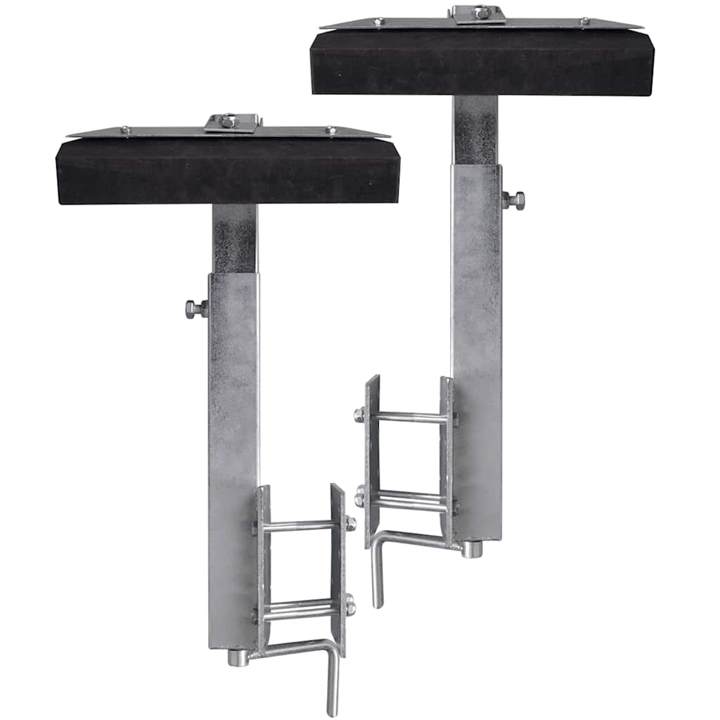 Set De 2 Supports À Barre Inclinable 63 - 88 Cm Pour Remorque À Bateau