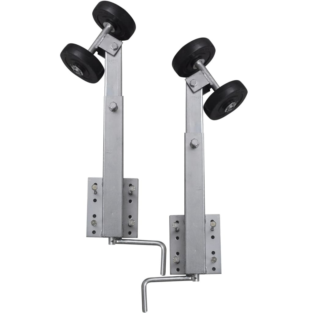 Support À Double Rouleau Pour Remorque De Bateau 2 Pcs 59-84 Cm
