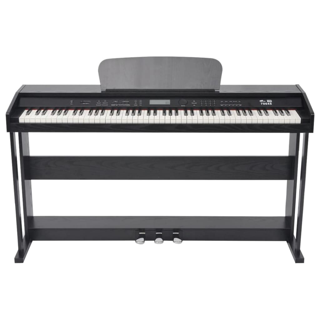 Piano Numérique Avec Pédales 88 Touches Noir Panneau Mélamine