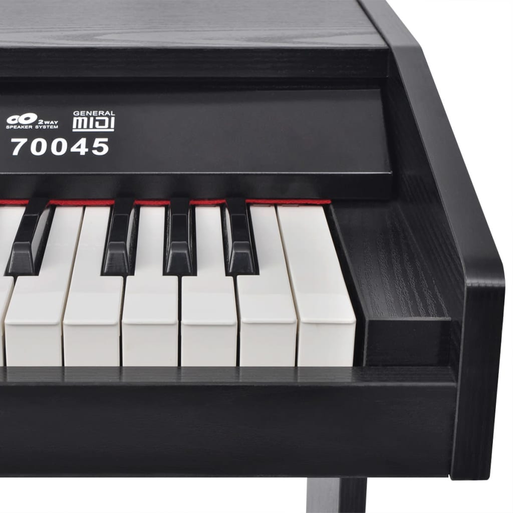 Piano Numérique Avec Pédales 88 Touches Noir Panneau Mélamine