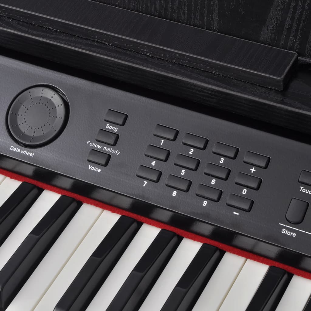 Piano Numérique Avec Pédales 88 Touches Noir Panneau Mélamine