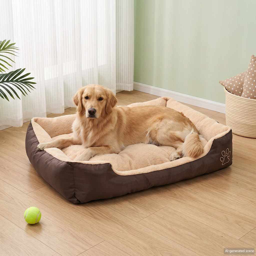 Lit Pour Chiens Beige Et