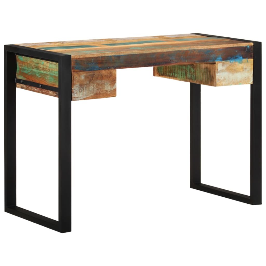 Bureau Avec 2 Tiroirs Bois Solide De Manguier