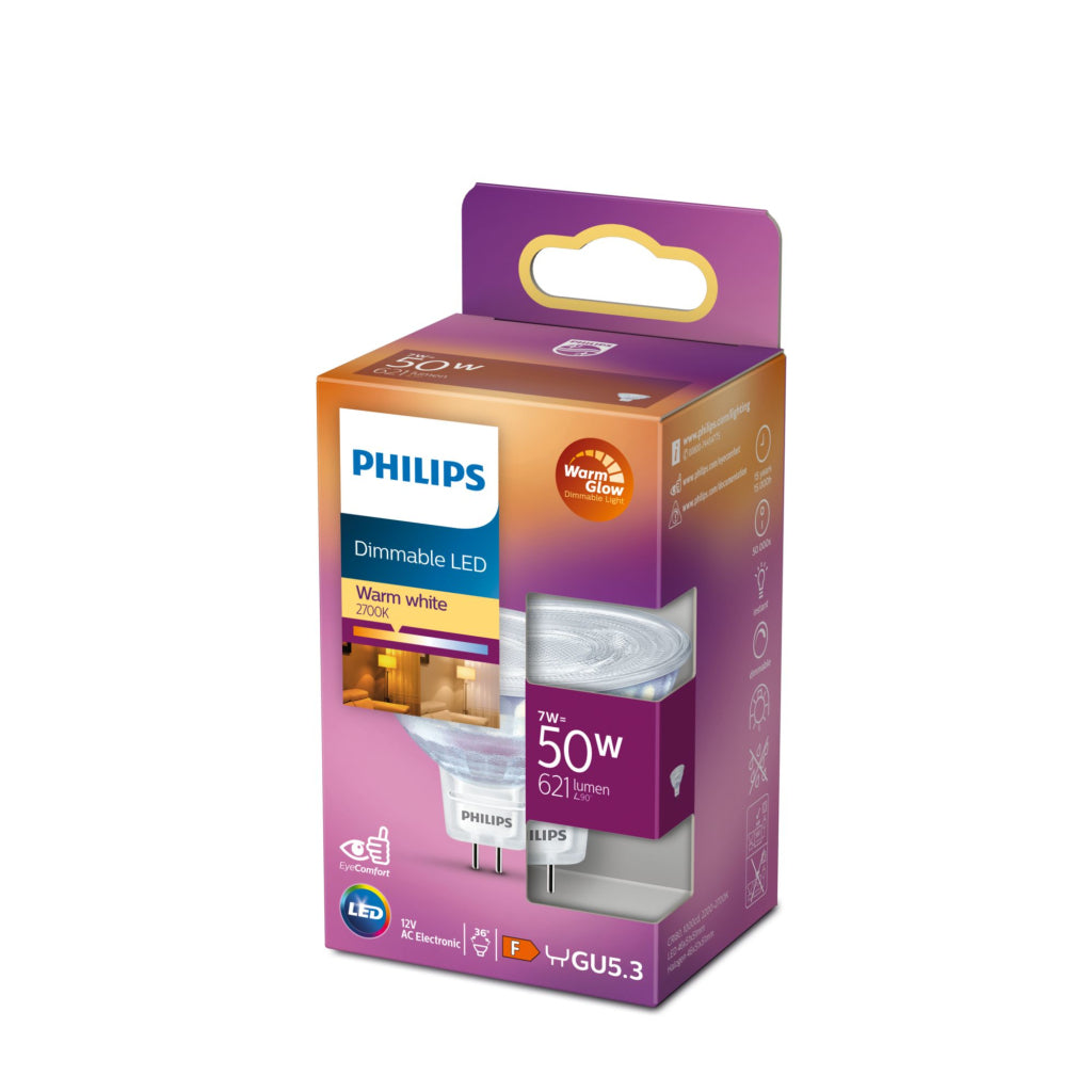 Philips Led 50W Gu5.3 Ww 12V 36D Wgd Srt4 Verlichting