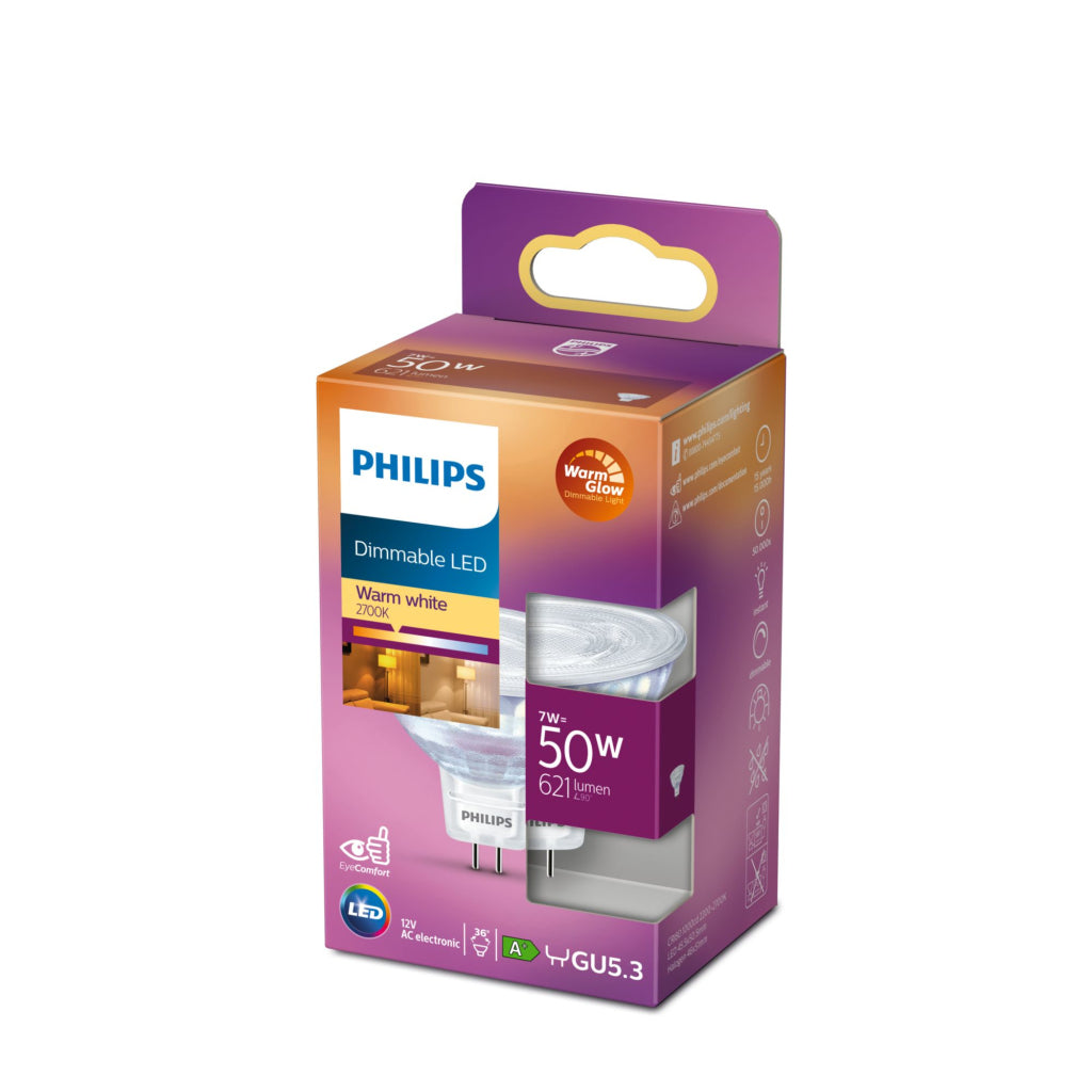 Philips Led 50W Gu5.3 Ww 12V 36D Wgd Srt4 Verlichting