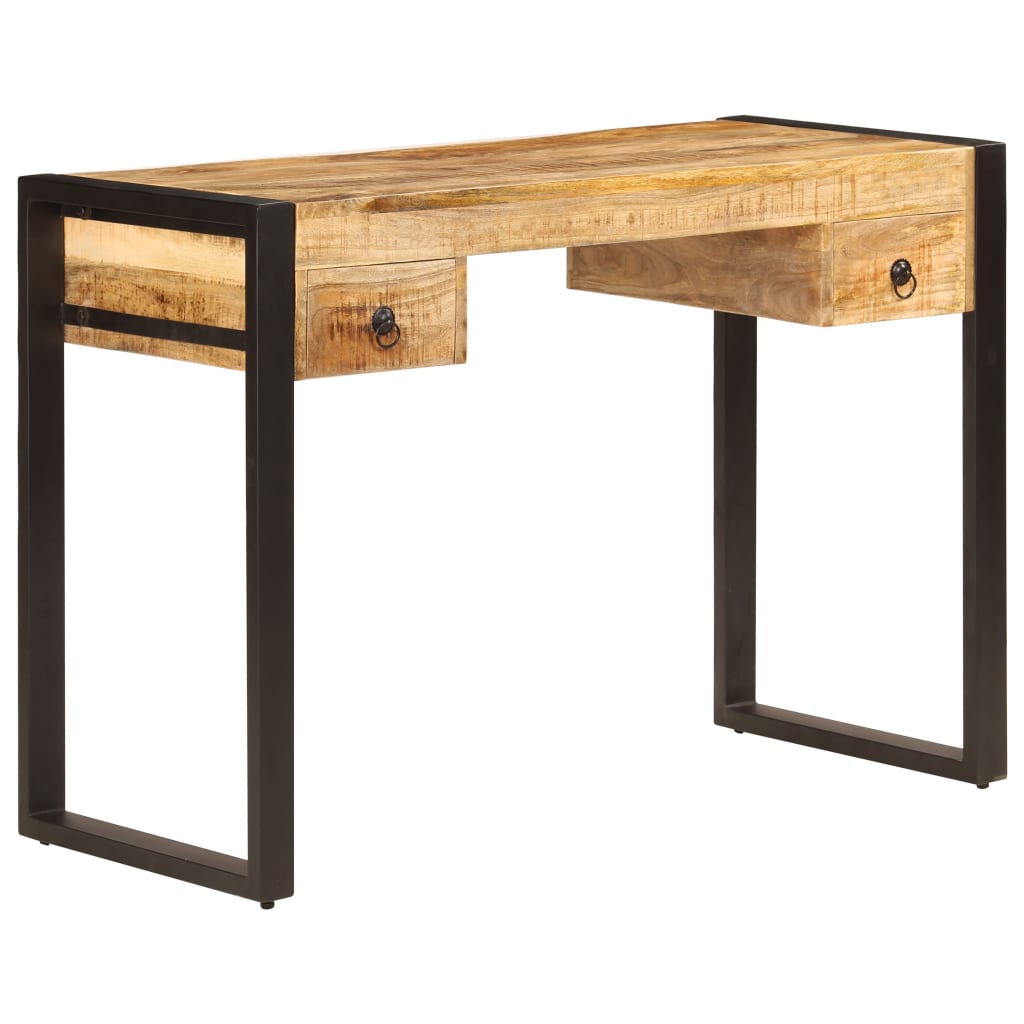 Bureau Avec 2 Tiroirs Bois Solide De Manguier