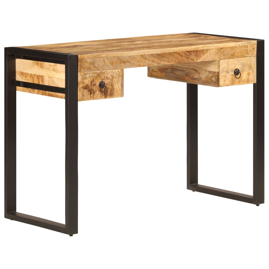 Bureau Avec 2 Tiroirs Bois Solide De Manguier