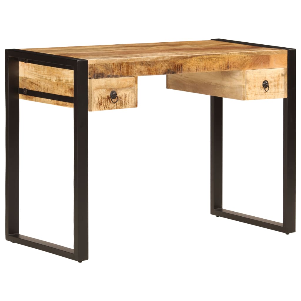 Bureau Avec 2 Tiroirs Bois Solide De Manguier