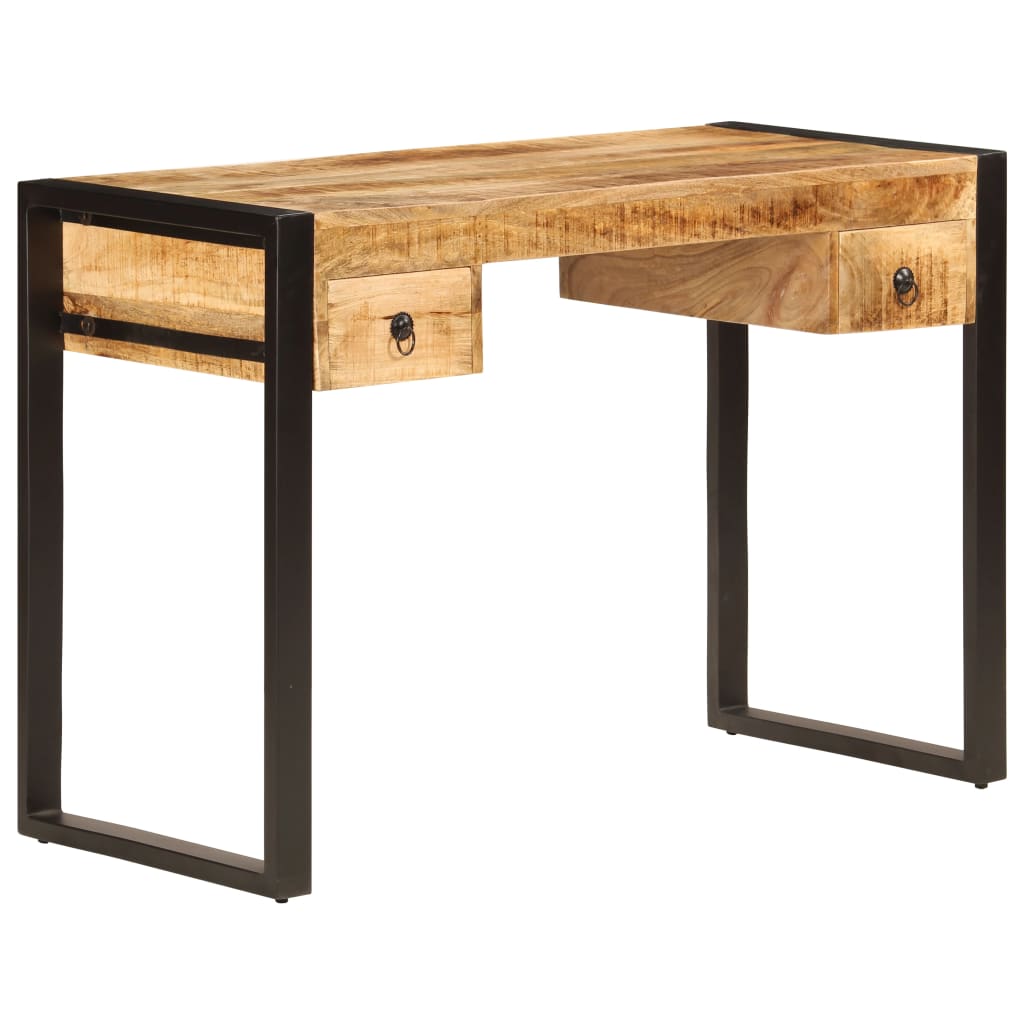 Bureau Avec 2 Tiroirs Bois Solide De Manguier