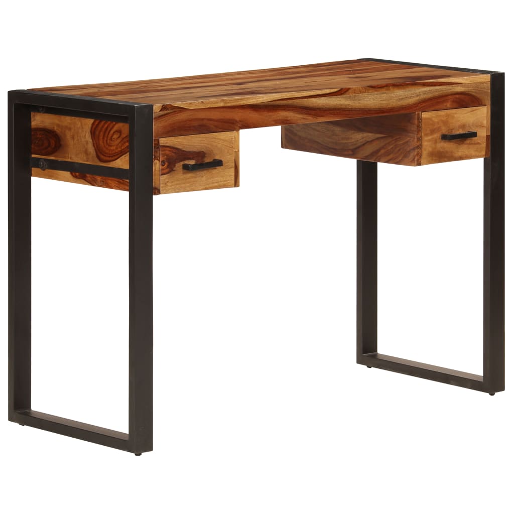 Bureau Avec 2 Tiroirs Bois Solide De Manguier