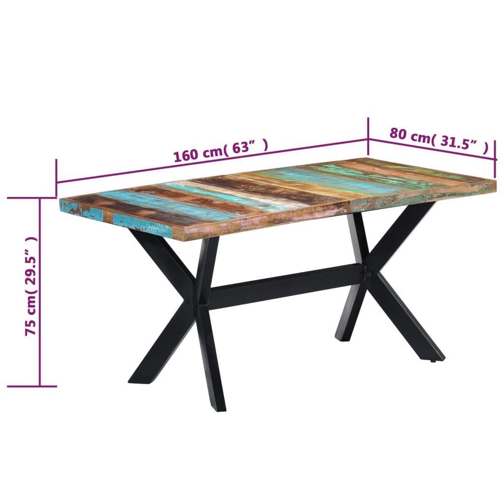 Table À Manger Bois De Récupération Massif
