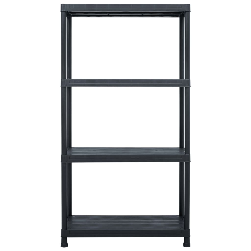 Étagères De Rangement 2 Pcs Noir Plastique