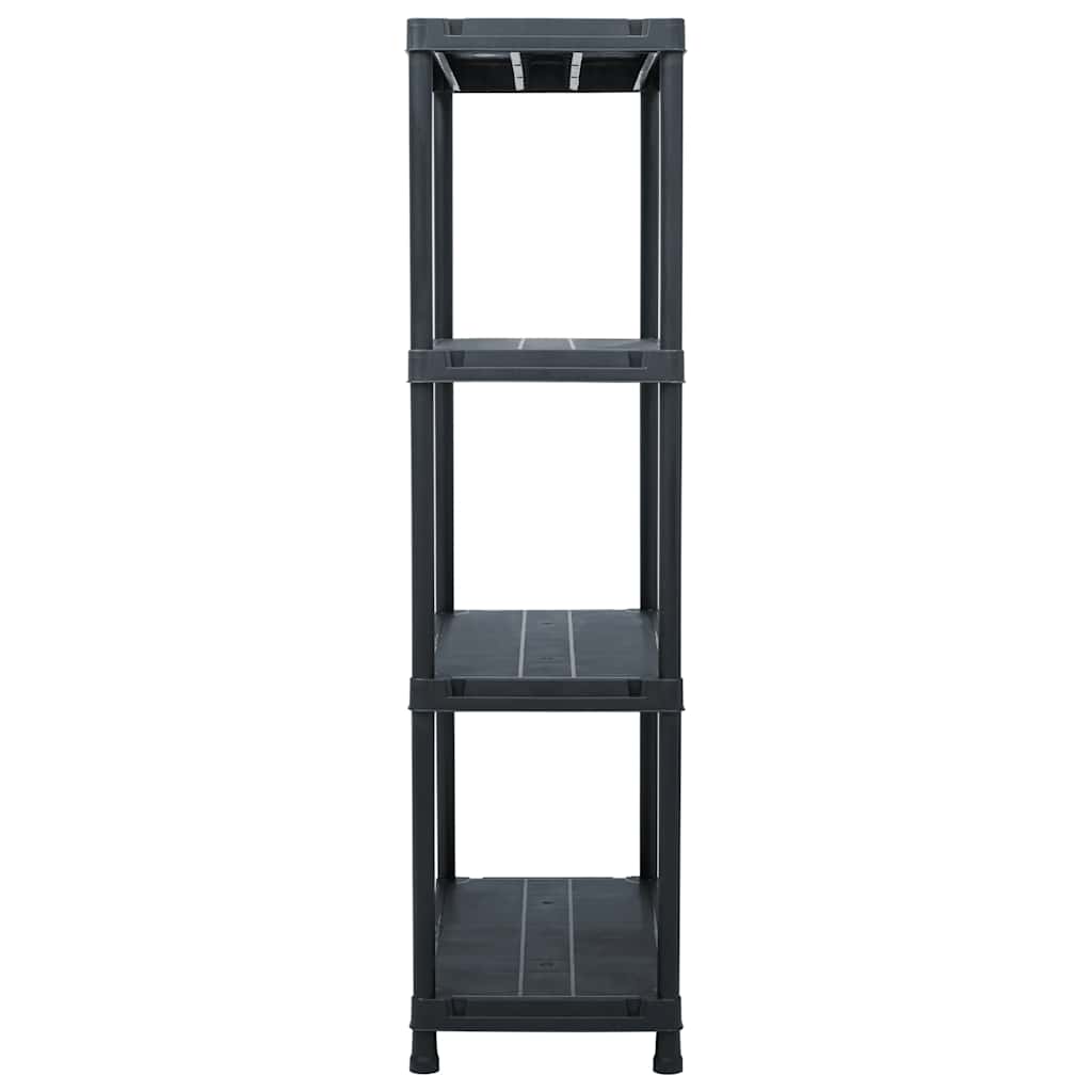 Étagères De Rangement 2 Pcs Noir Plastique