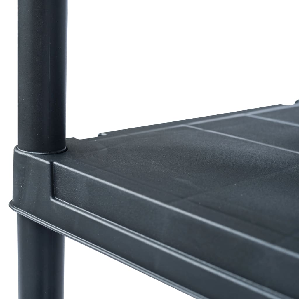 Étagères De Rangement 2 Pcs Noir Plastique