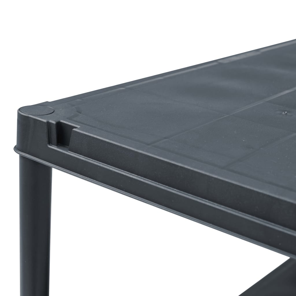 Étagères De Rangement 2 Pcs Noir Plastique