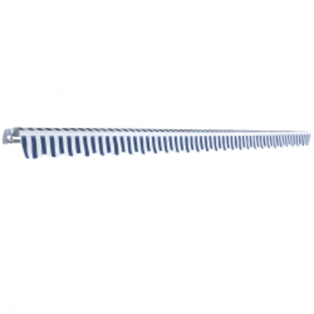 Auvent Pliable Manuel 600 Cm Bleu/Blanc