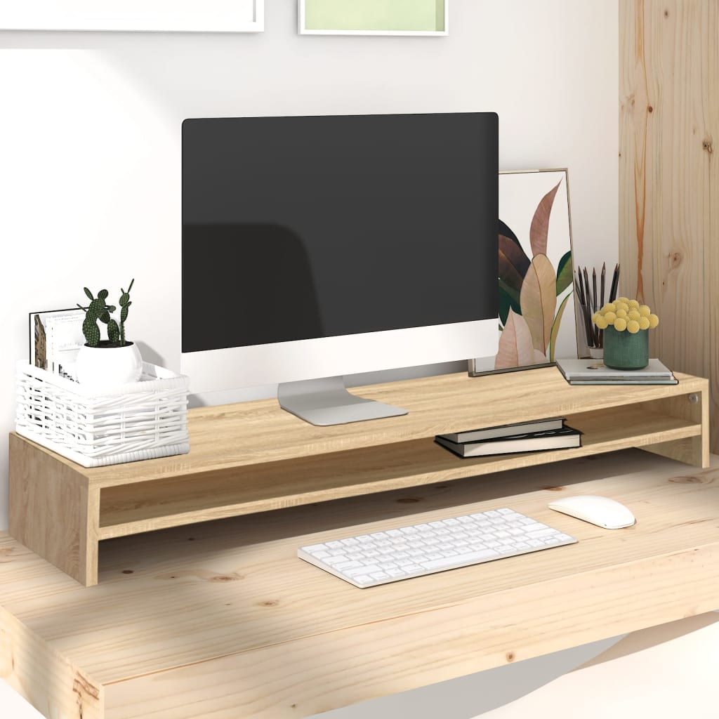 Support De Moniteur 100 X 24 X 13 Cm Bois D'ingénierie