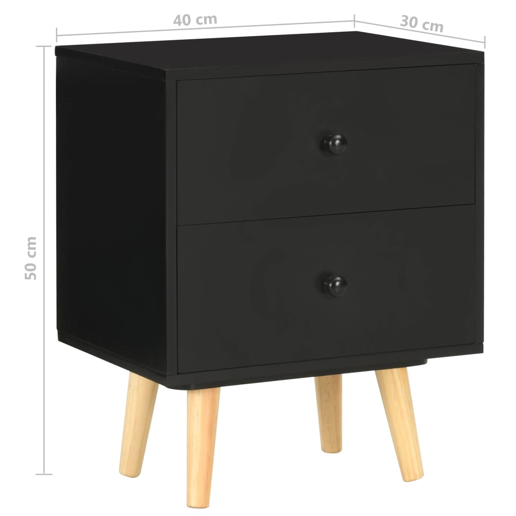 Tables De Chevet 2 Pcs 40 X 30 X 50 Cm Pin Massif