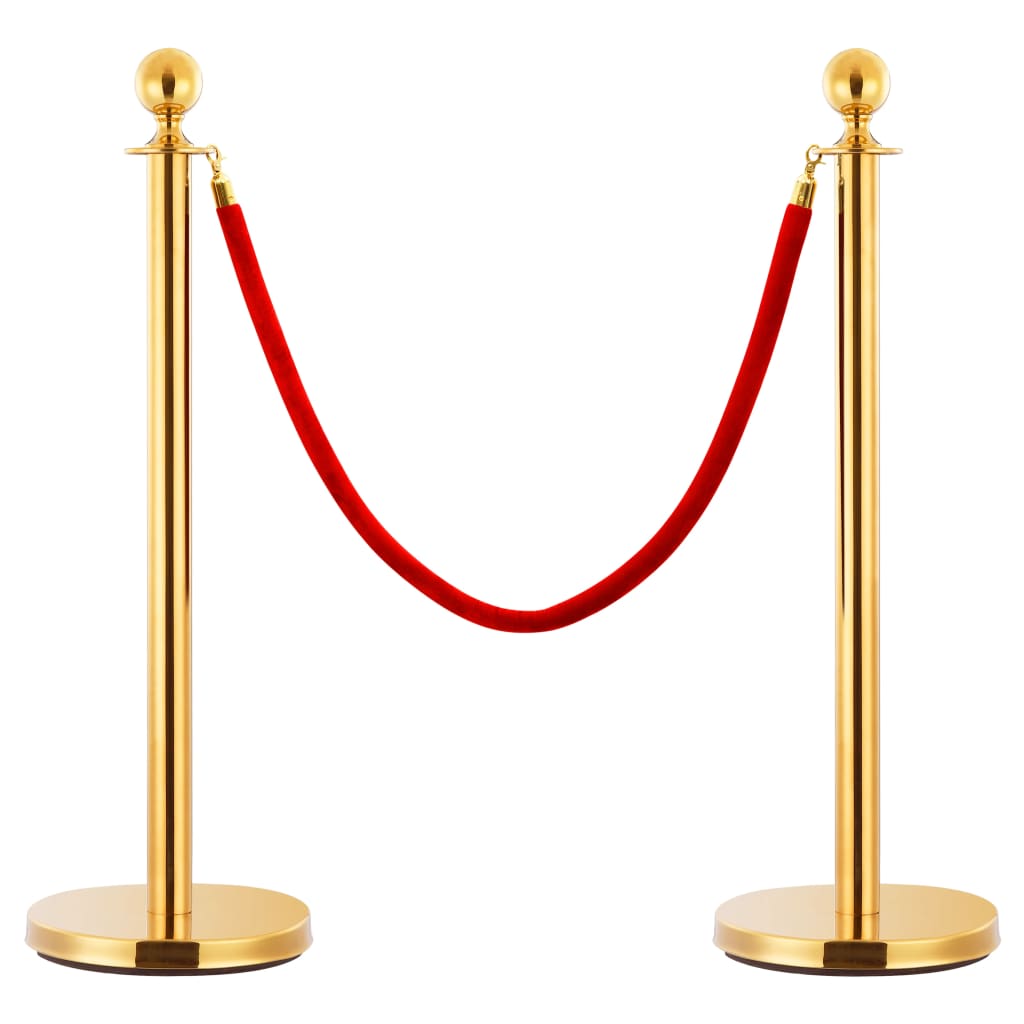 Jeu De Barrières De File D'attente Vip 3 Pcs Inox
