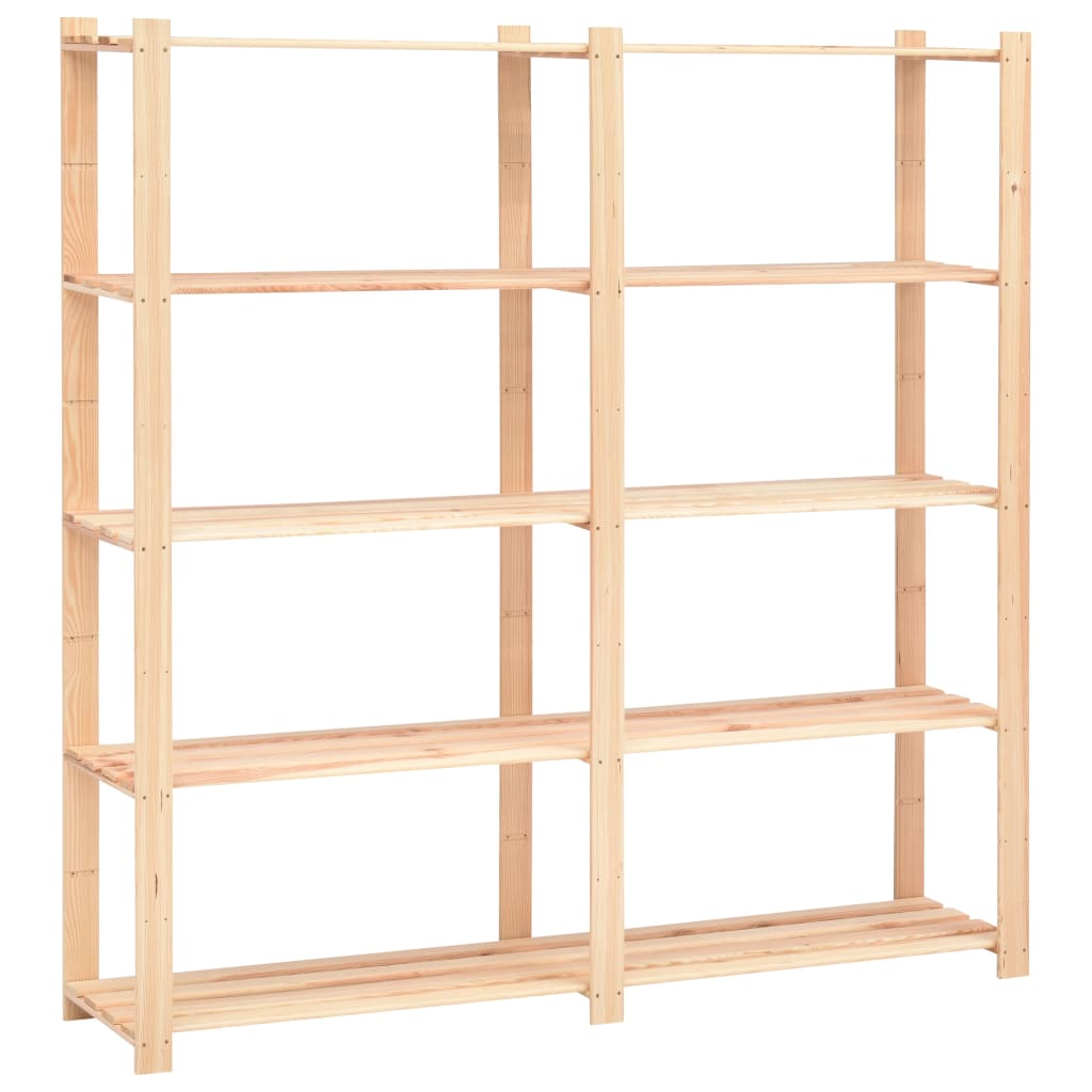 Étagère De Stockage 5 Niveaux 170X38X170 Cm Pin Solide 500 Kg