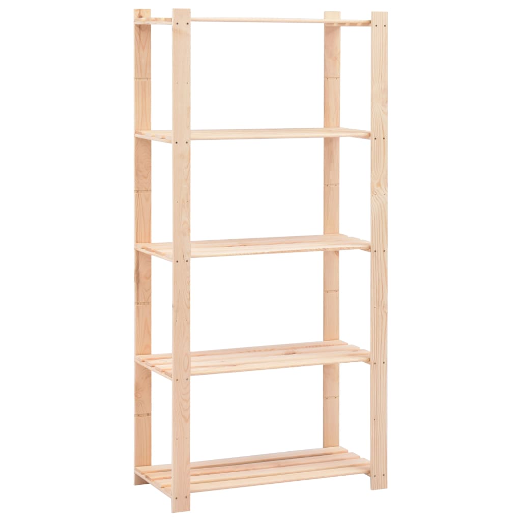 Étagère De Stockage 5 Niveaux 80X38X170 Cm Pin Solide 250 Kg