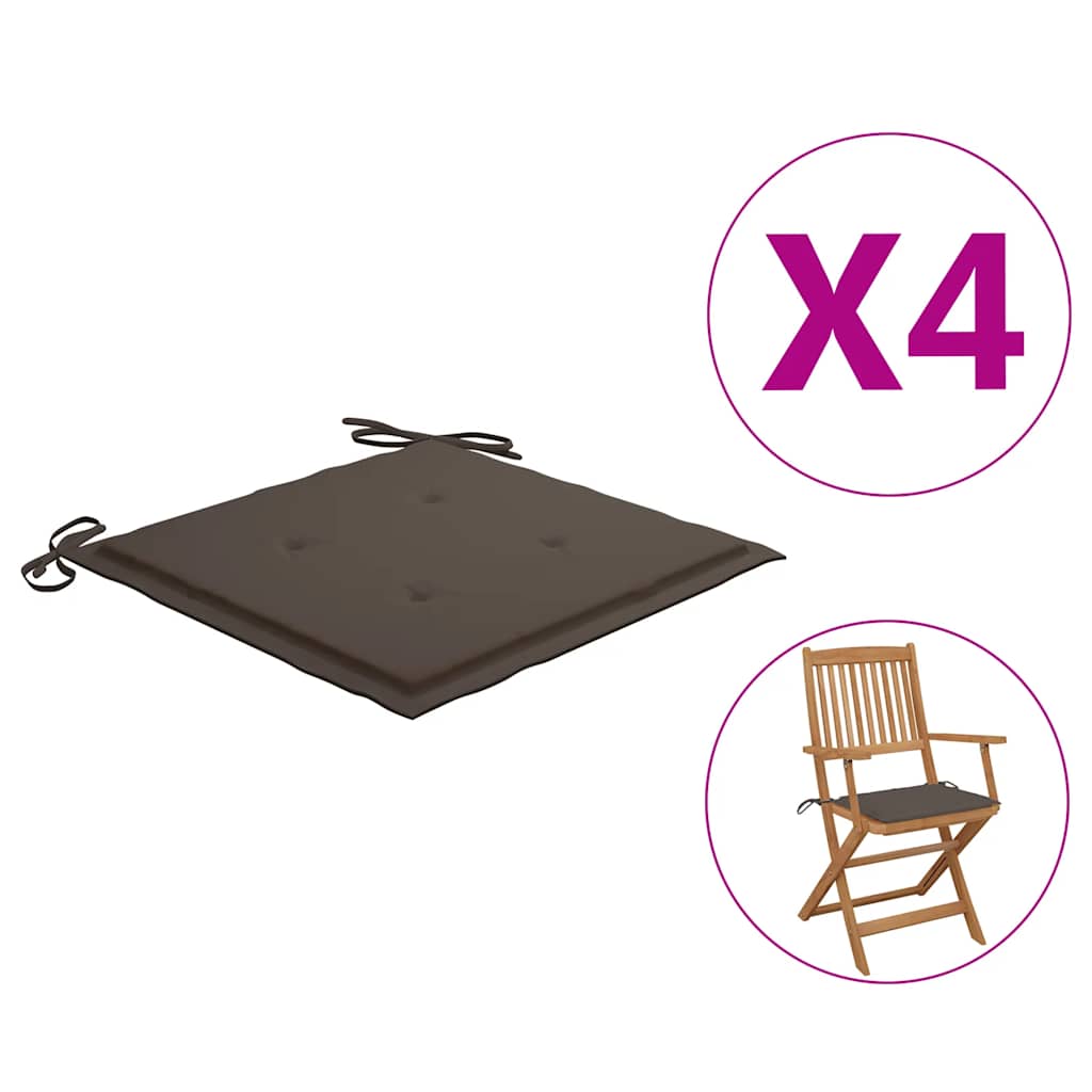 Coussins De Chaise De Jardin Lot De 6 Carreaux Rouges 40X40X3Cm