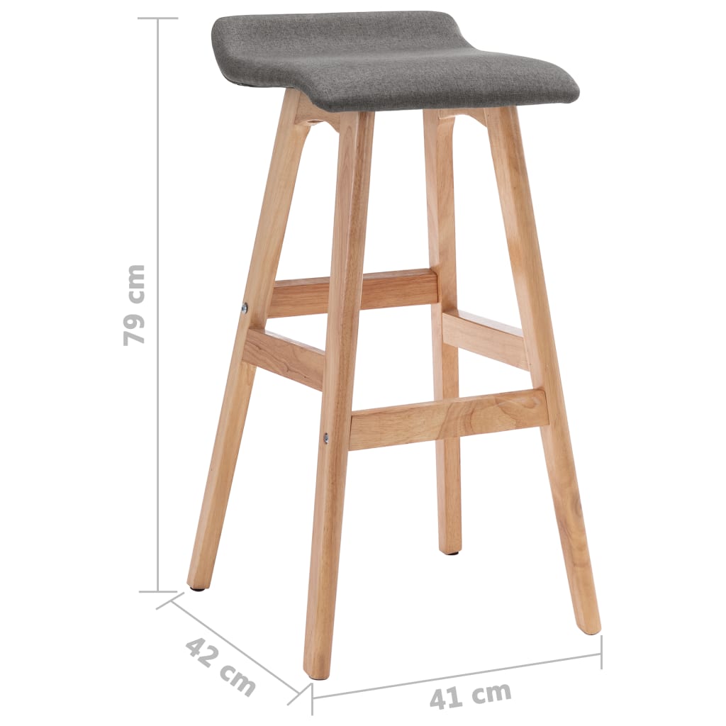 Chaise De Bar Gris Foncé Tissu