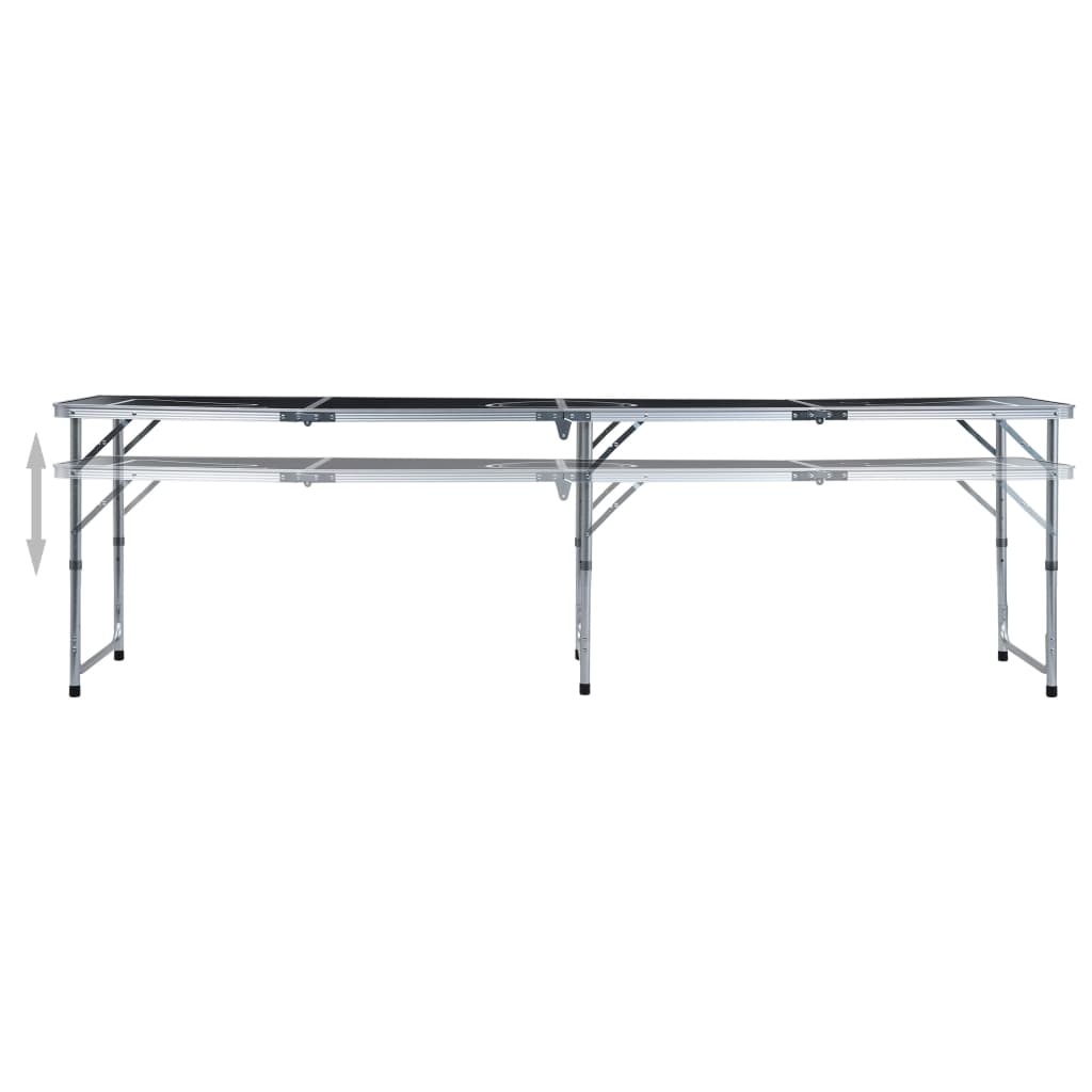 Table De Bière-Pong Pliable 240 Cm Noir