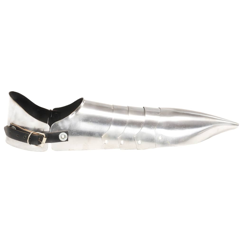 Solerets D'armure De Chevalier Médiéval Gn Argenté Acier