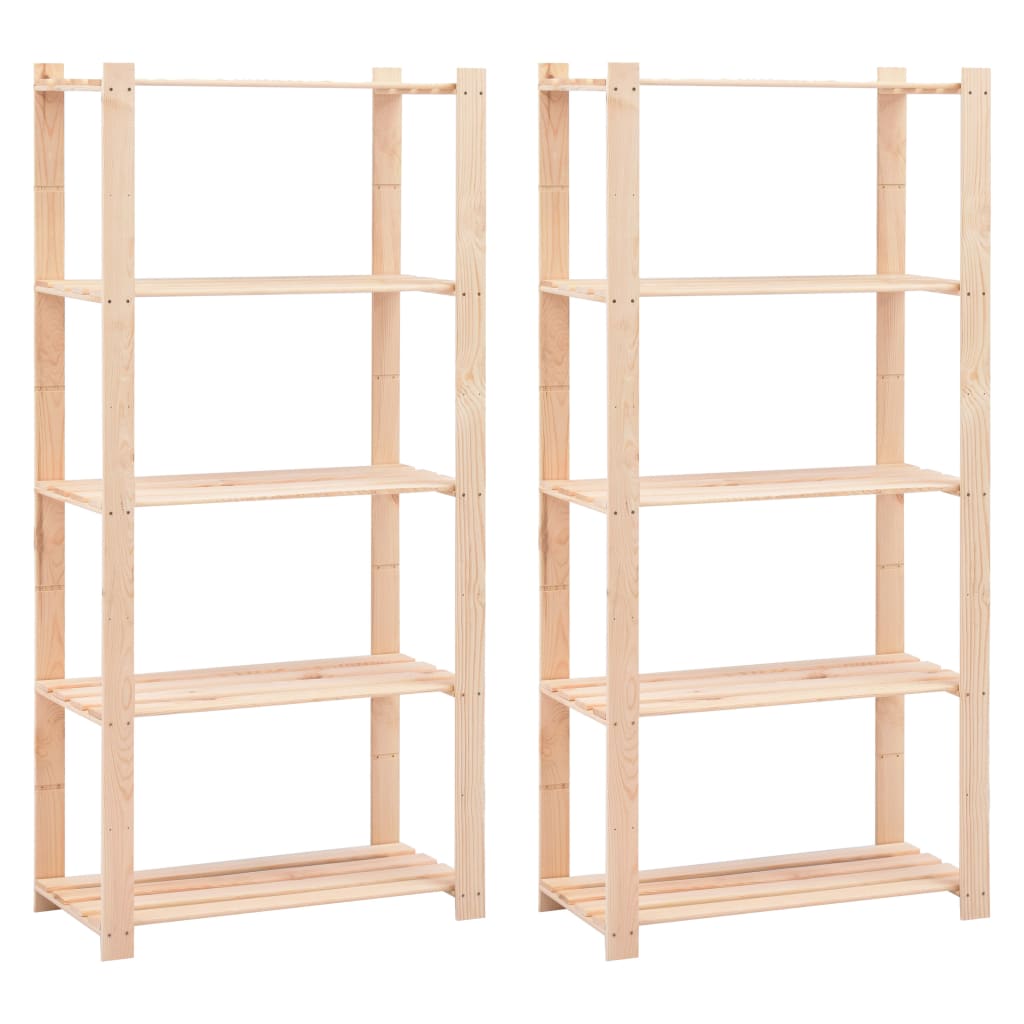 Étagère De Stockage 5 Niveaux 80X38X170 Cm Pin Solide 250 Kg