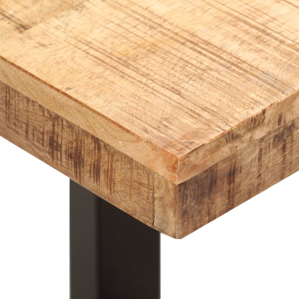 Banc 160 Cm Bois De Manguier Brut Massif Et Acier