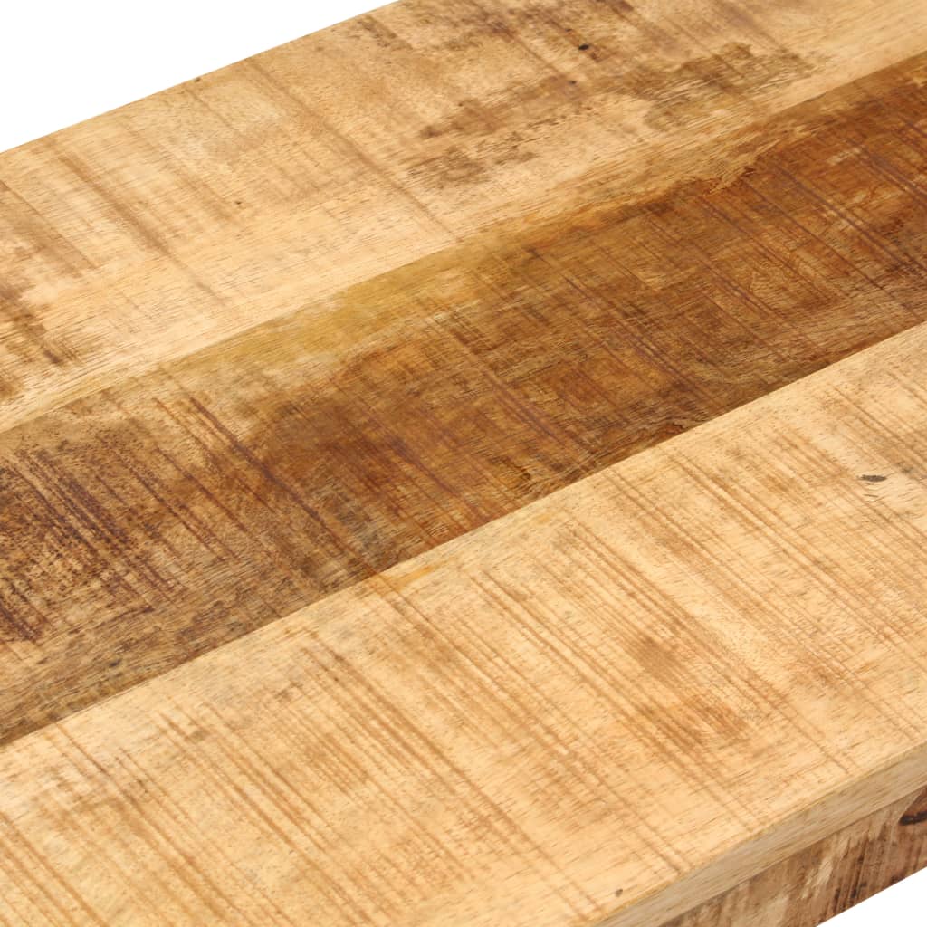 Banc 160 Cm Bois De Manguier Brut Massif Et Acier