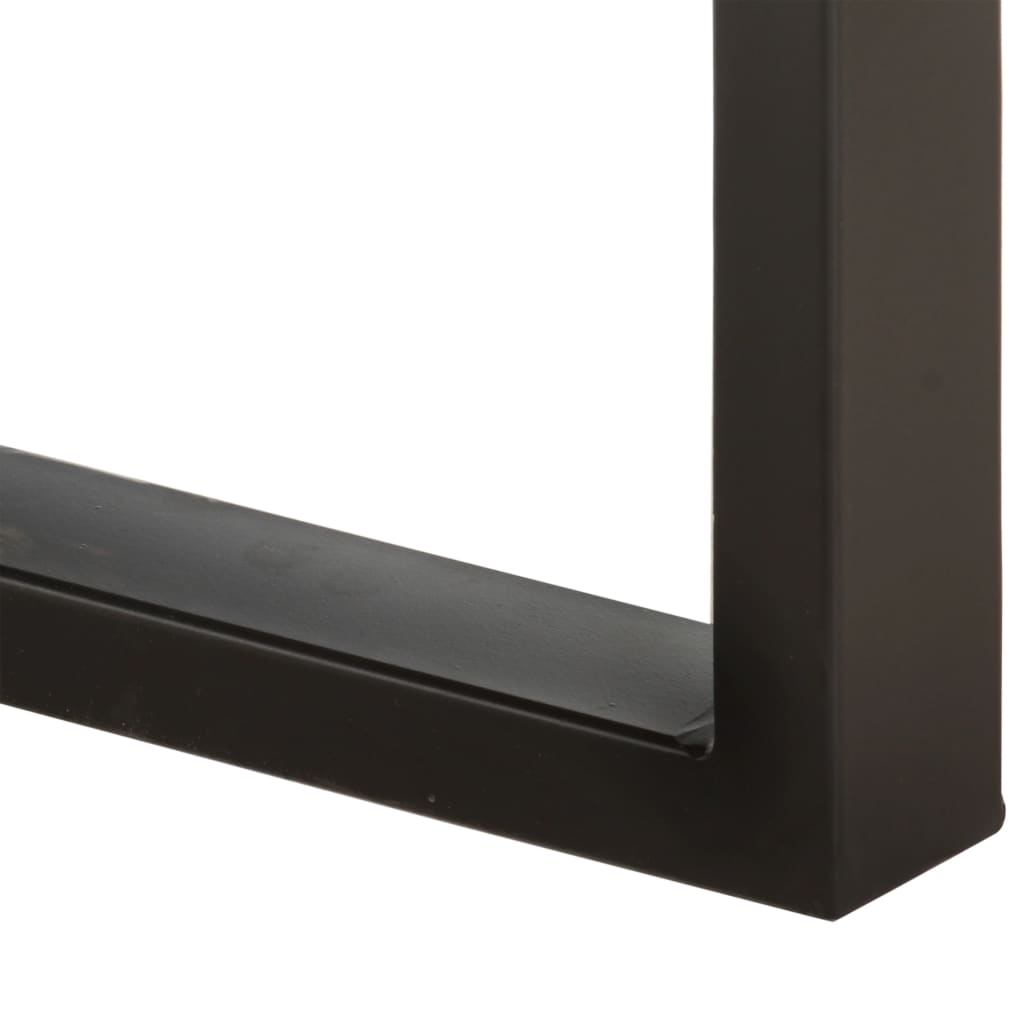 Banc 160 Cm Bois De Manguier Brut Massif Et Acier