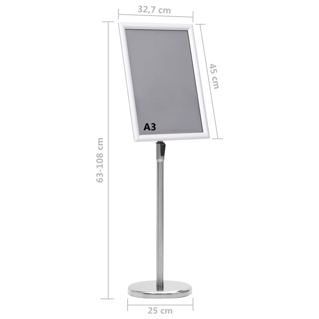 Support D'affiche Sur Pied É Alliage D'aluminium