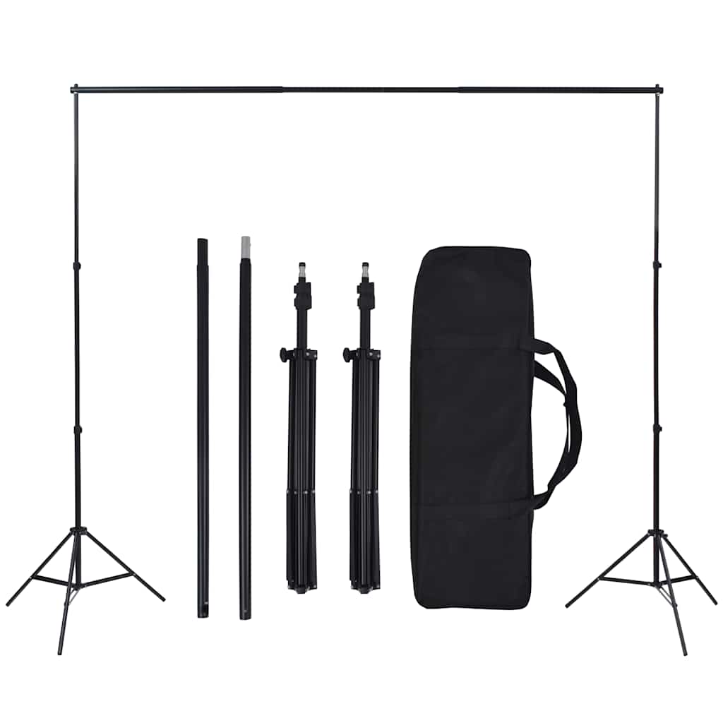 Kit De Studio Photo Avec Toiles De Fond, Lampes Et Parapluies