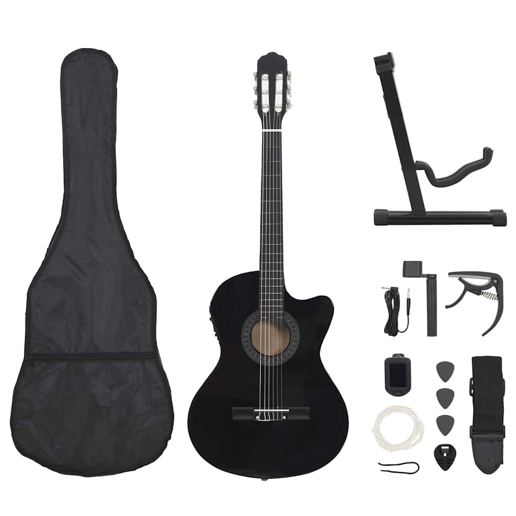 Jeu De Guitare 12 Pcs Occidental Avec Égaliseur Et 6 Cordes