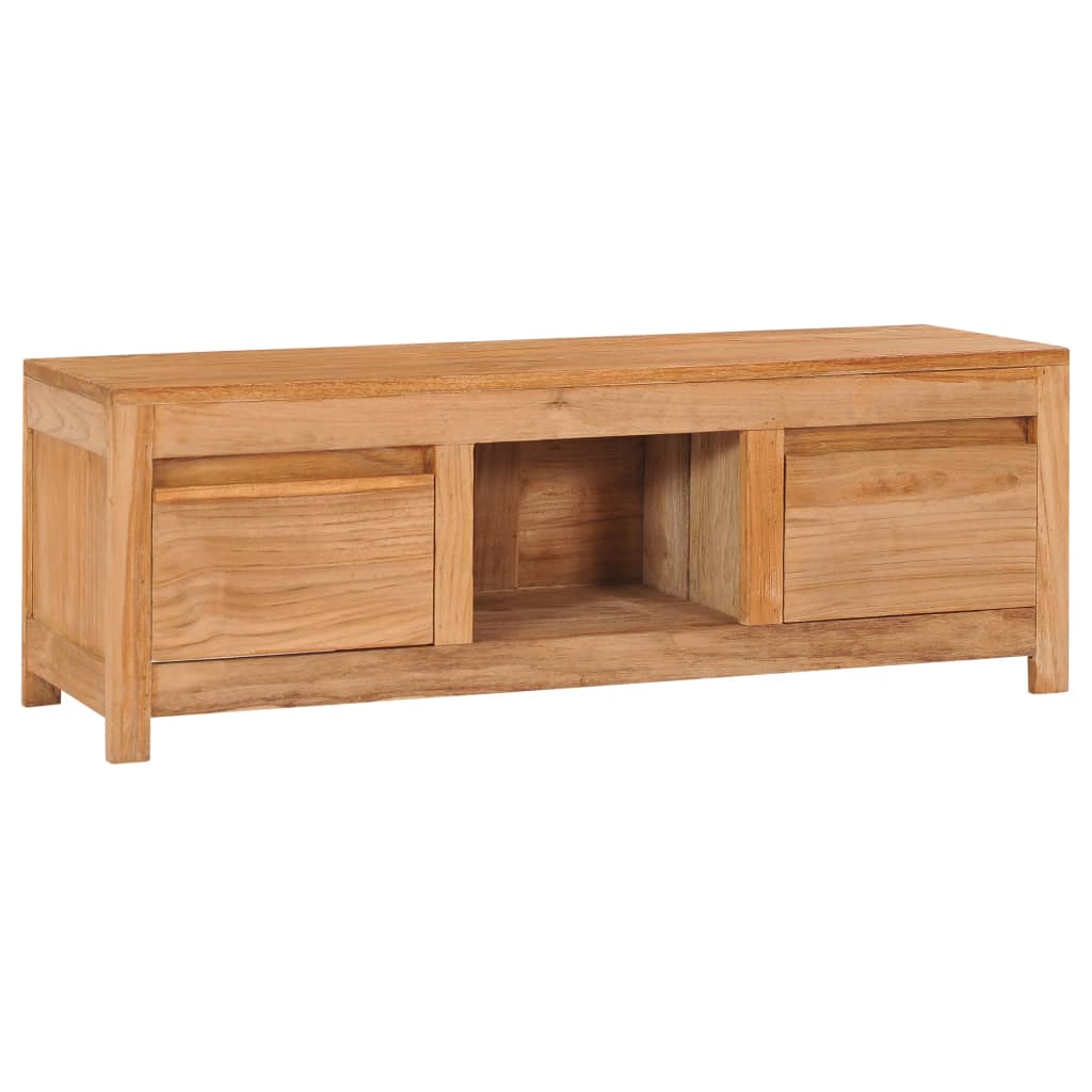 Meuble Tv 100X30X35 Cm Bois De Teck Massif