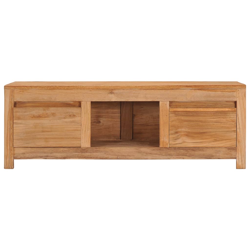 Meuble Tv 100X30X35 Cm Bois De Teck Massif