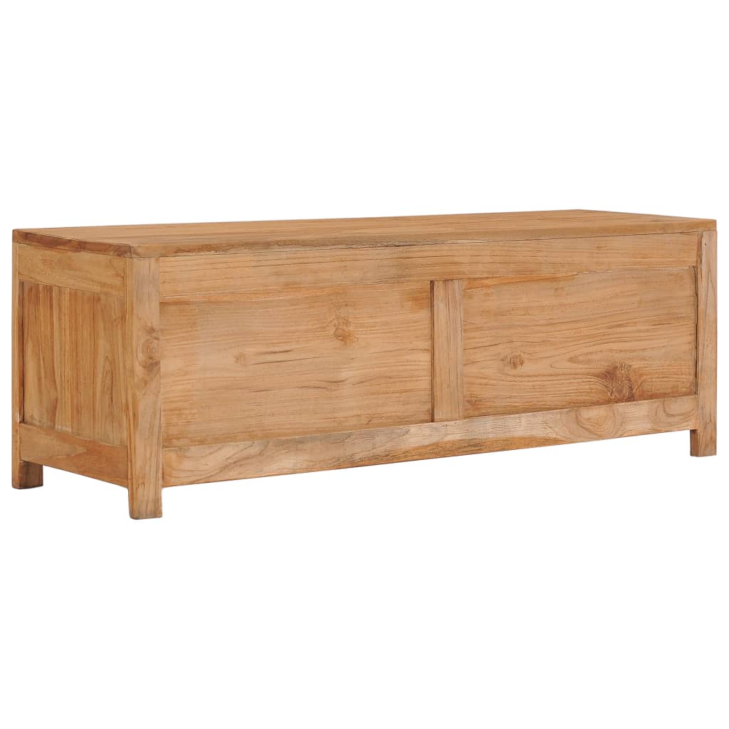 Meuble Tv 100X30X35 Cm Bois De Teck Massif