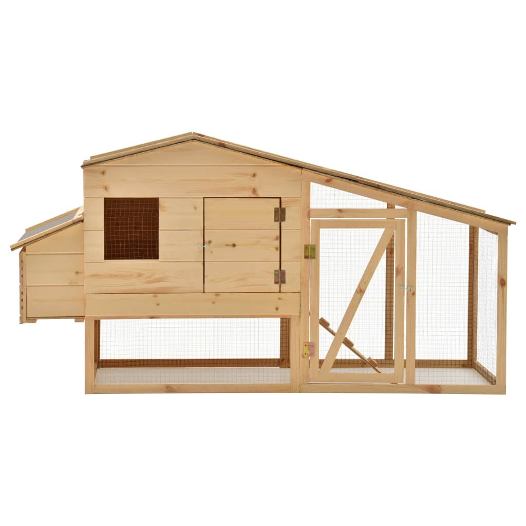 Poulailler Bois De Pin Massif 178X67X92 Cm