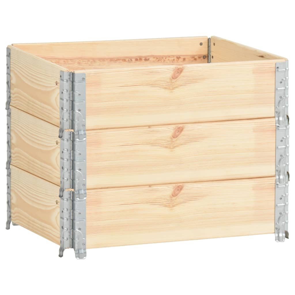 Colliers De Palette 3 Pcs Bois De Pin Solide