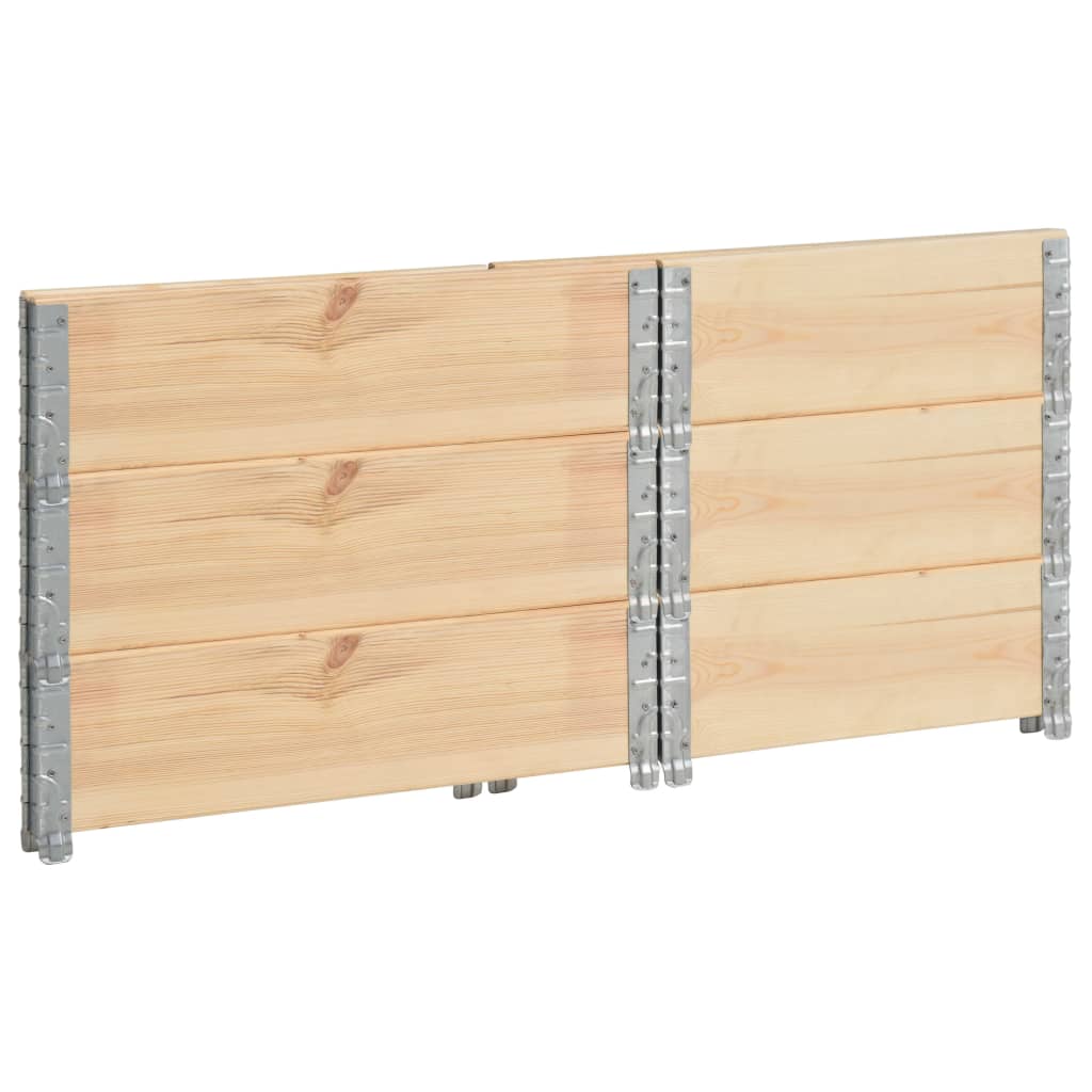 Colliers De Palette 3 Pcs Bois De Pin Solide