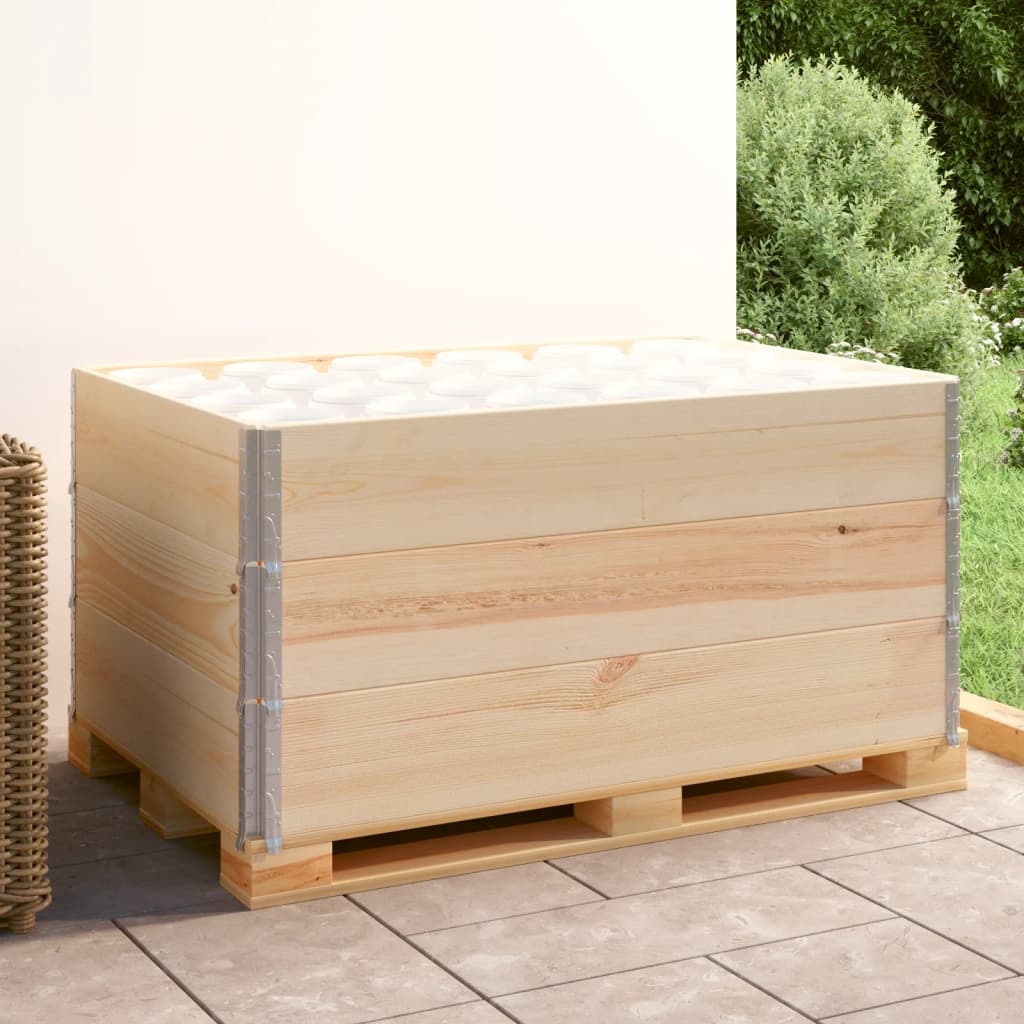 Colliers De Palette 3 Pcs Bois De Pin Solide