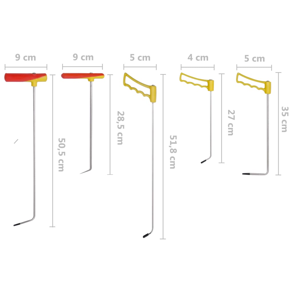 Kit De Débosselage Sans Peinture 5 Pcs Acier À Ressorts