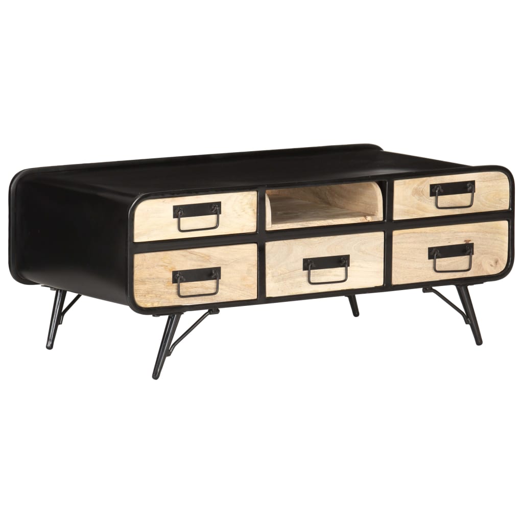 Table Basse 100X50X40 Cm Bois De Manguier Massif